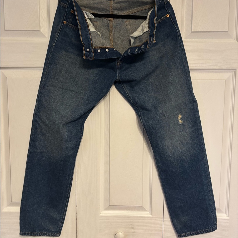 Levi's Dark Blue 501 CT Straight Jeans for Women Size 31
